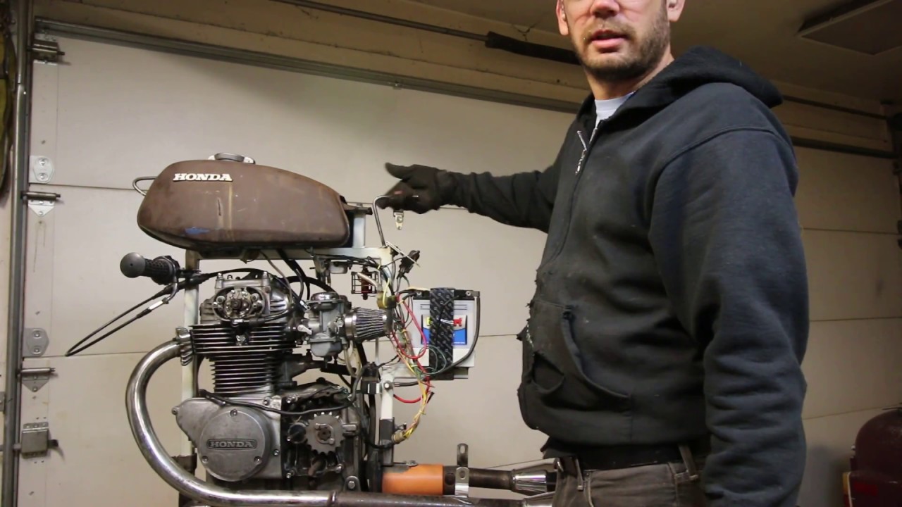 Honda CB350 Motorcycle Engine Test Stand