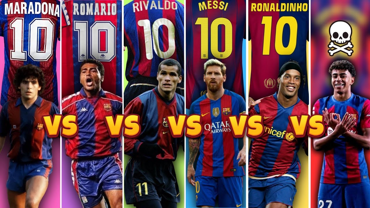 Comparison: Lamine Yamal vs Messi vs Ronaldinho vs Rivaldo vs Romario vs Maradona | Future Number 10