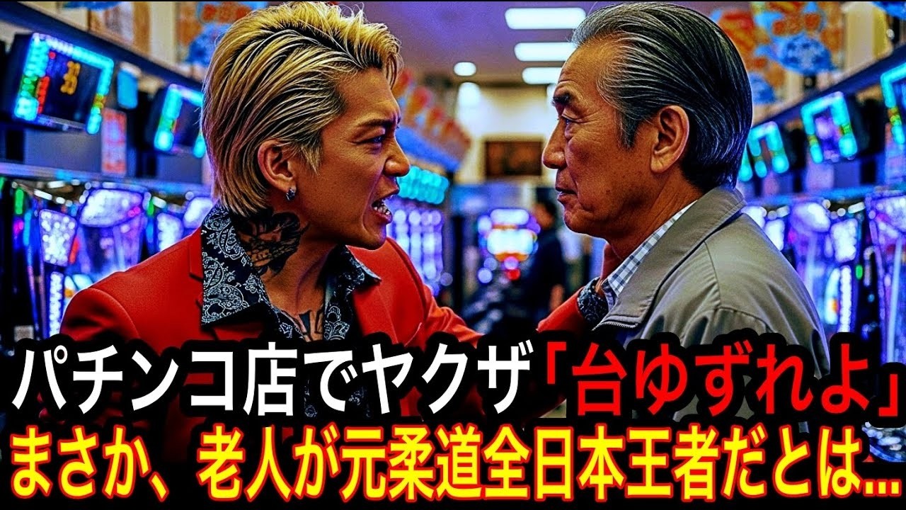 パチンコ店でヤクザ「台ゆずれよ」まさか、老人が元柔道全日本王者だとは...