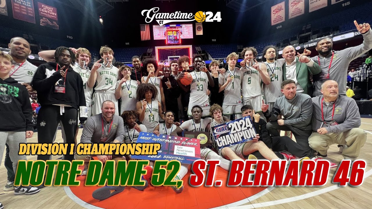 Notre Dame-West Haven completes 28-0 season as CIAC Division I boys basketball champions
