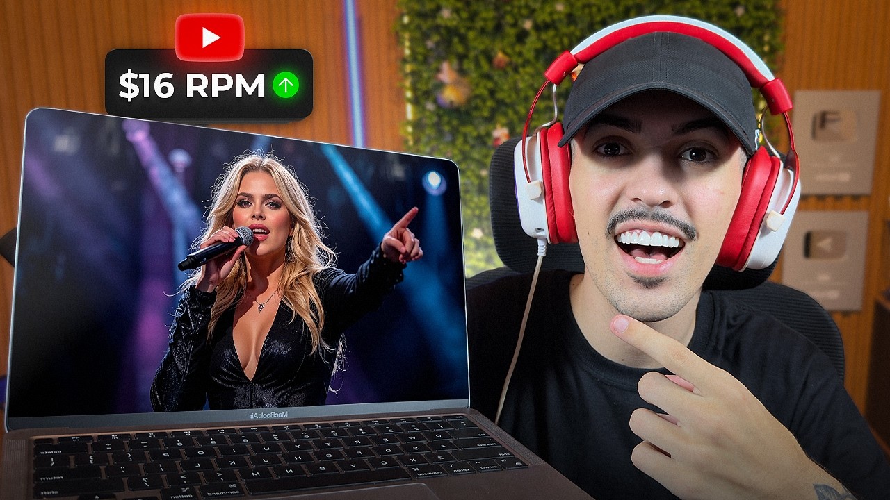 Como Criar um CANAL DARK de MÚSICA no YouTube.. (+R$7.525,00/mês) - PASSO A PASSO
