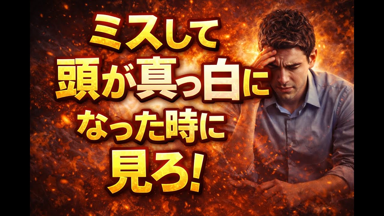 ミスして頭が真っ白になった時に見る動画｜今すぐ立て直す3分