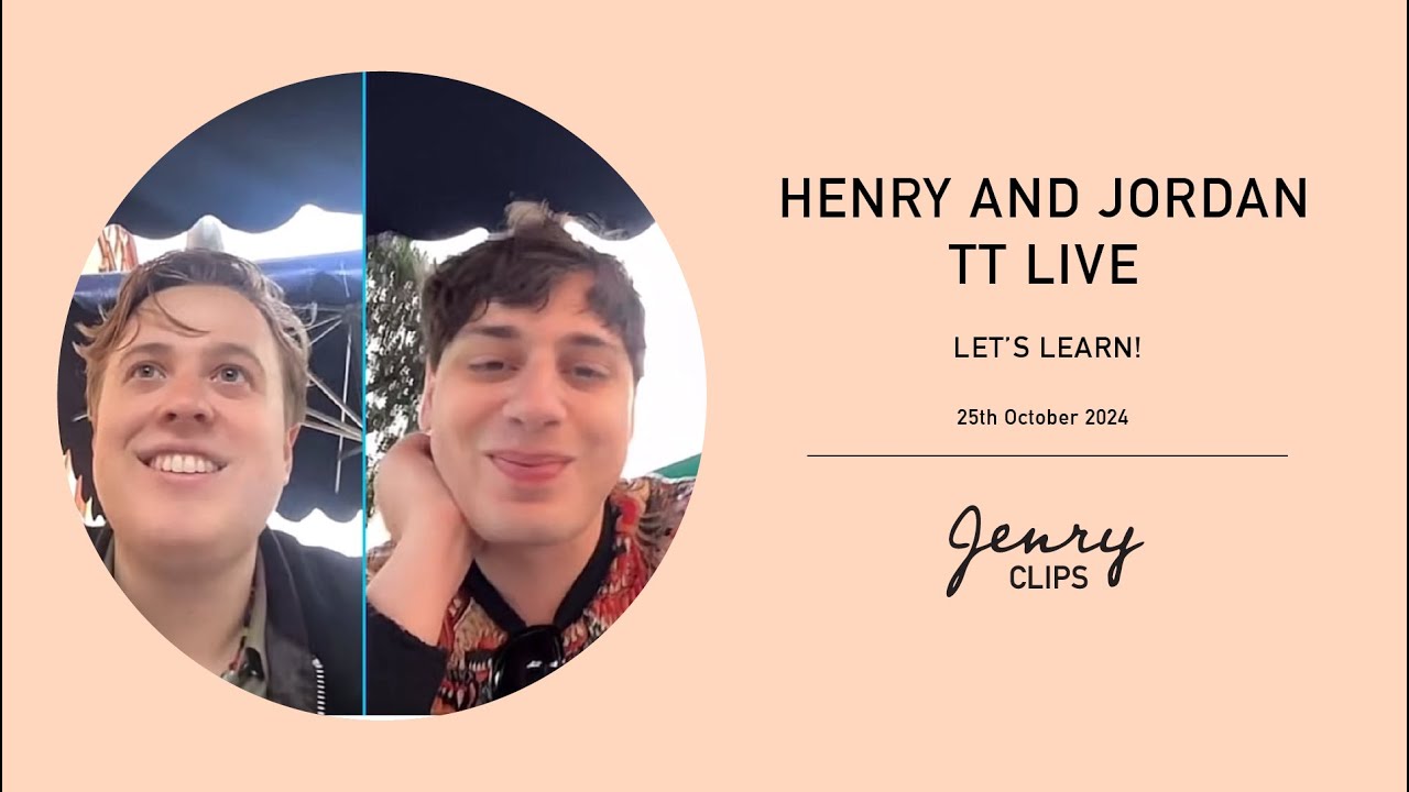 Henry and Jordan TT Live | Let’s Learn! | 25/10/24
