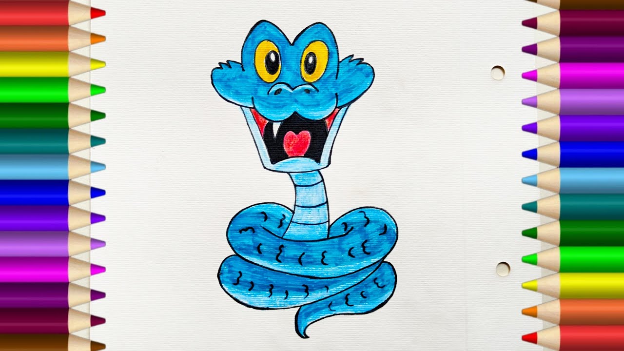 How to Draw a Viper Snake | Gary De'Snake| Zootopia 2 | cartoon drawing