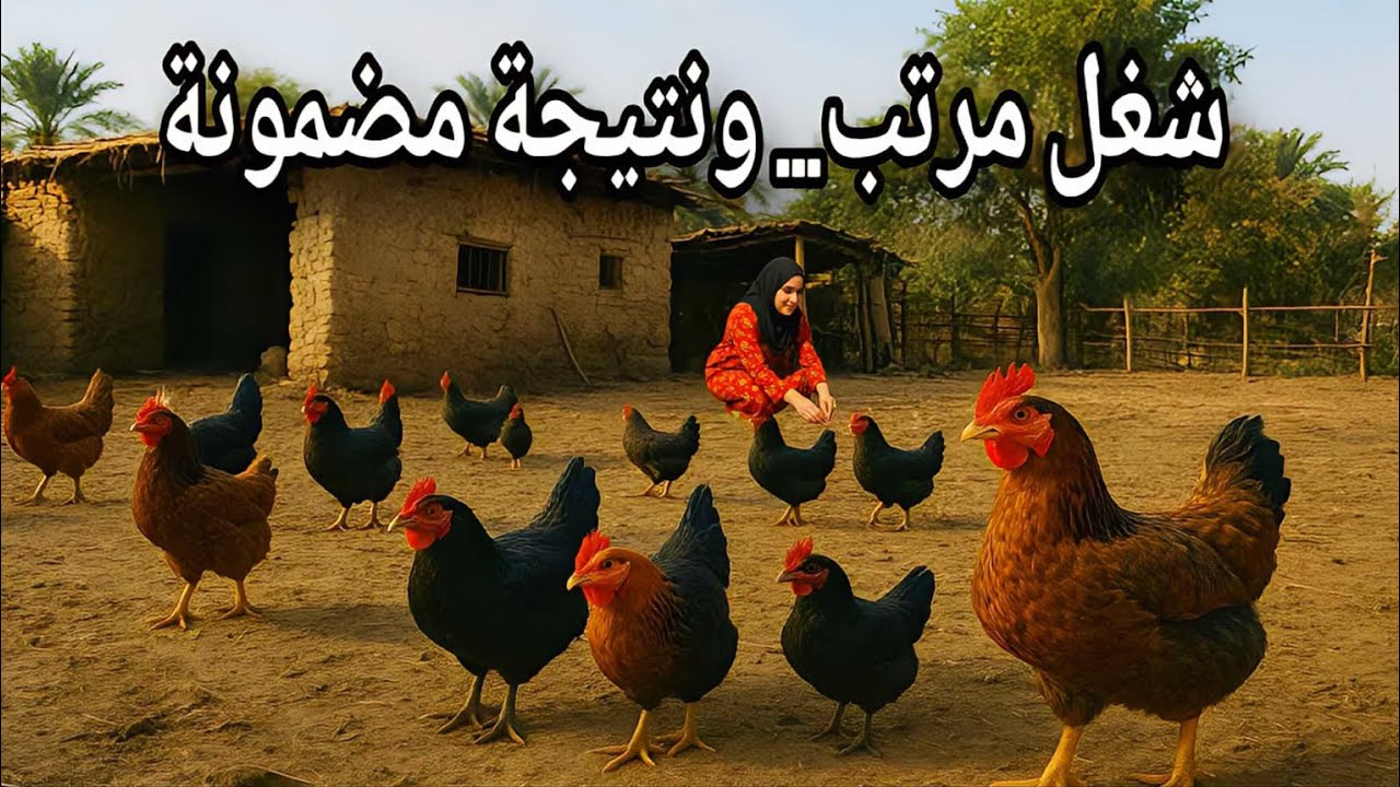 الريف العراقي 🌾 | روتين فلاحة عراقية في المزرعة + تربية الدجاج وأعمال يوم كامل 👩‍🌾🐔