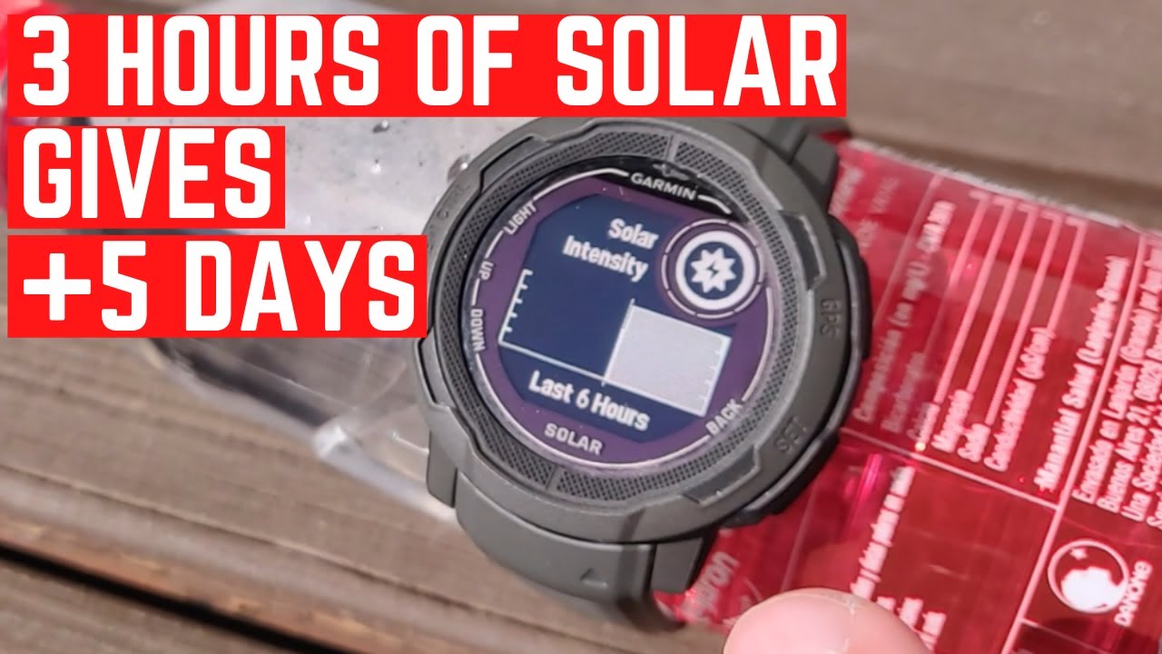 Garmin Instinct 2 Solar Charging Test | Forever power with the Sun
