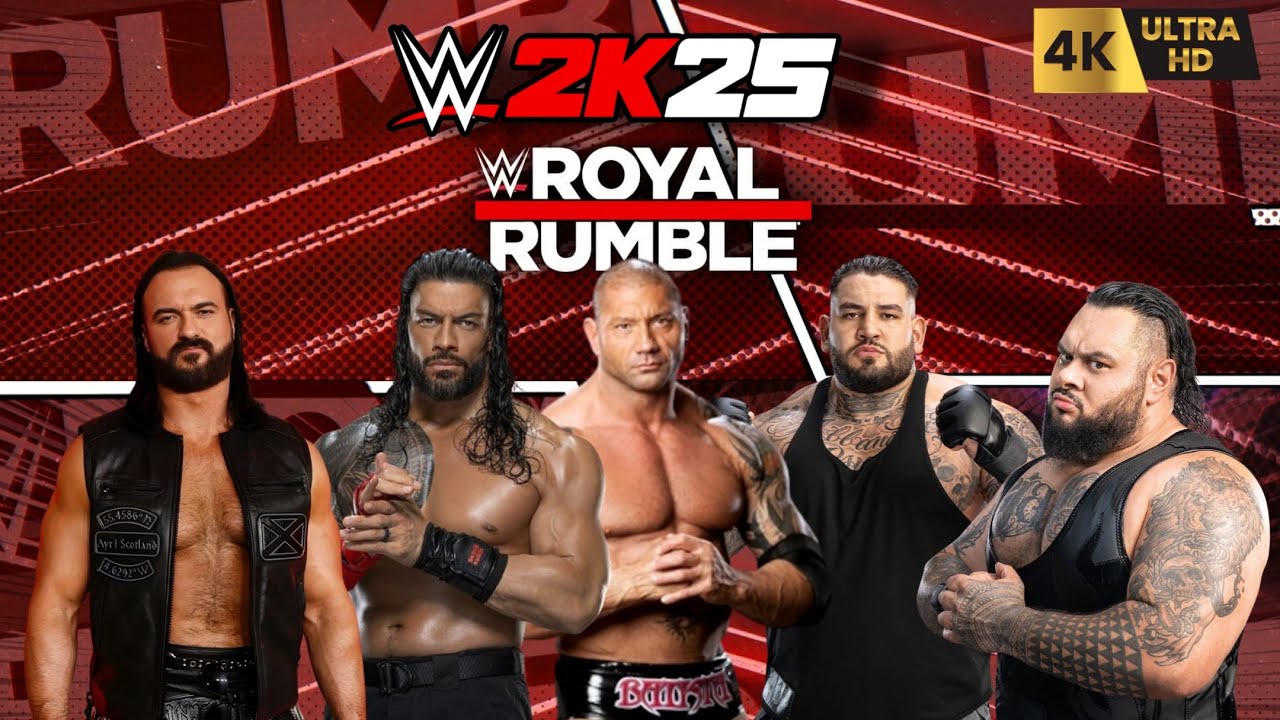 WWE 2K25 -  WWE Royal Rumble 2026 | Roman Reigns Wins 10 Men Royal Rumble Match | PC™ Gameplay[4K60]