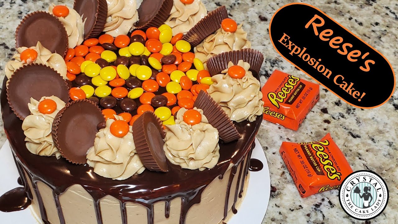 Chocolate Peanut Butter REESES EXPLOSION CAKE