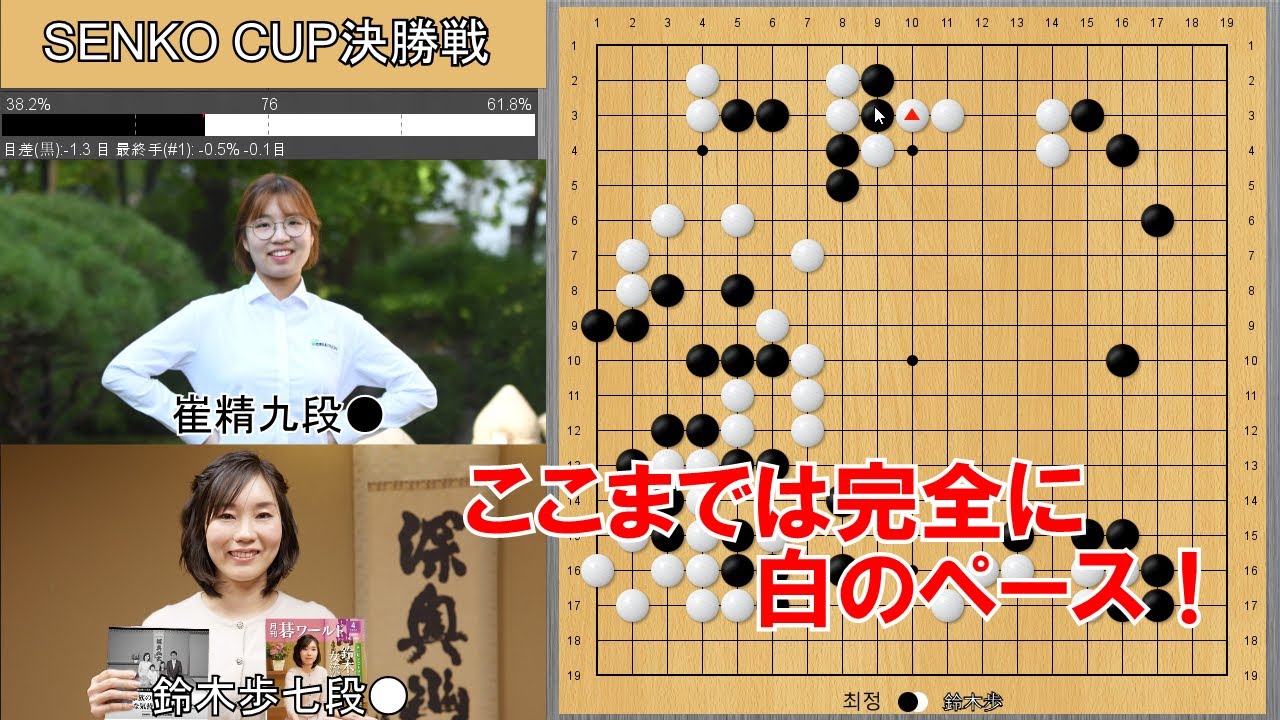 【SENKO CUP】鈴木歩七段VS崔精九段　決勝