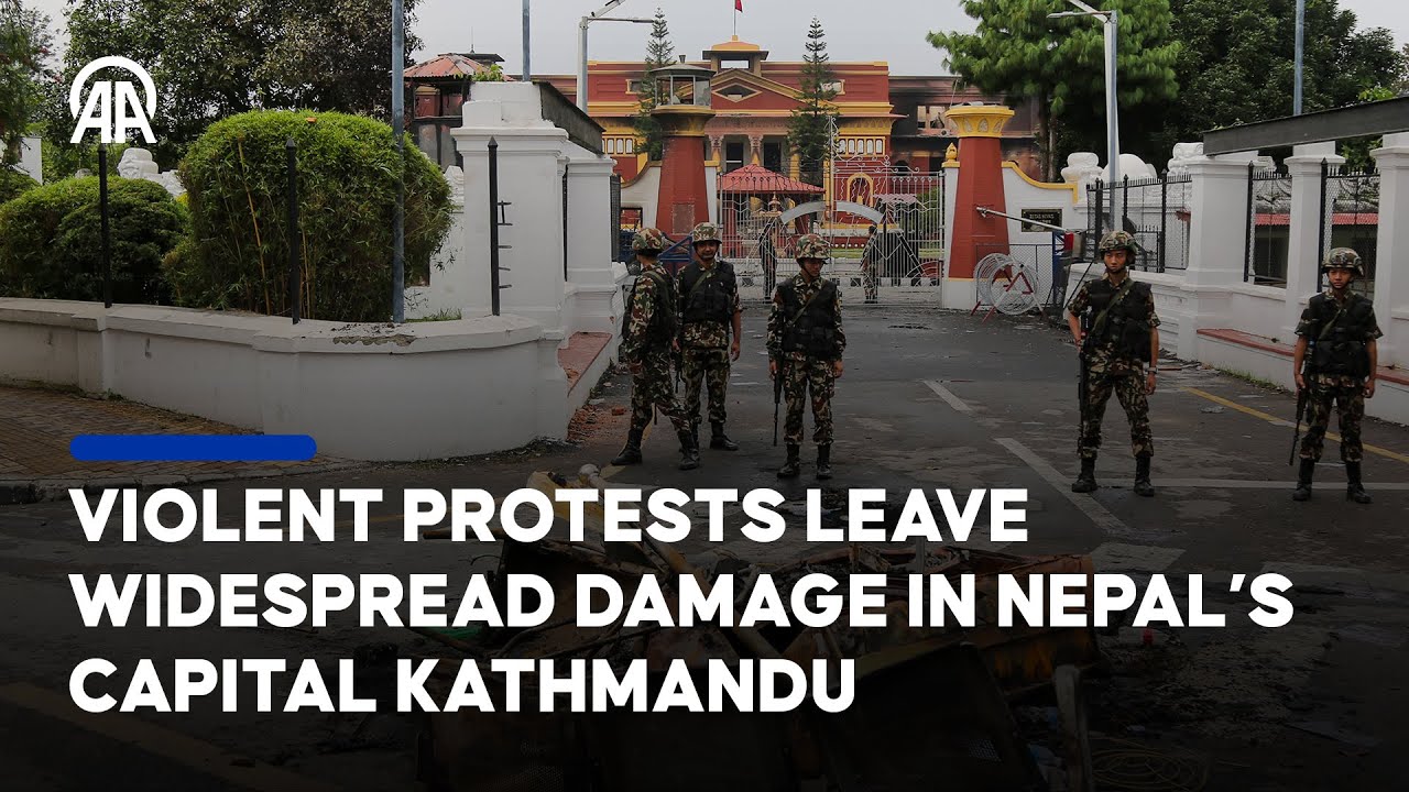 Violent protests leave widespread damage in Nepal&rsquo;s capital Kathmandu