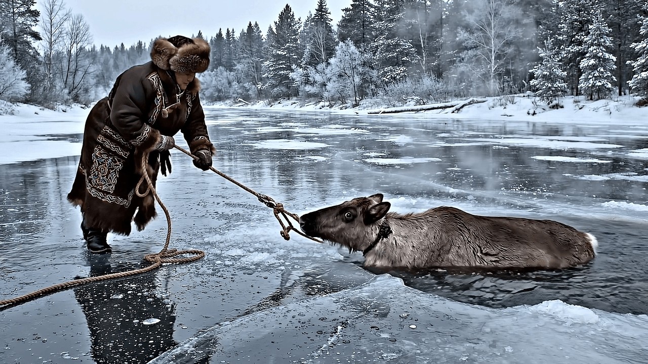 They Pulled It From the Frozen River | Two Sisters Alone in the Taiga at -60°C