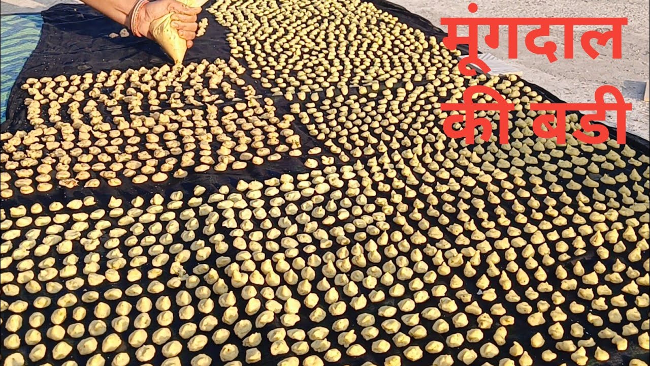  मूंगदाल की मसालेदार बडी।मूंगदाल की मंगौड़ी कैसे बनाएं। मूंगदाल की बडी बनाने की विधि।