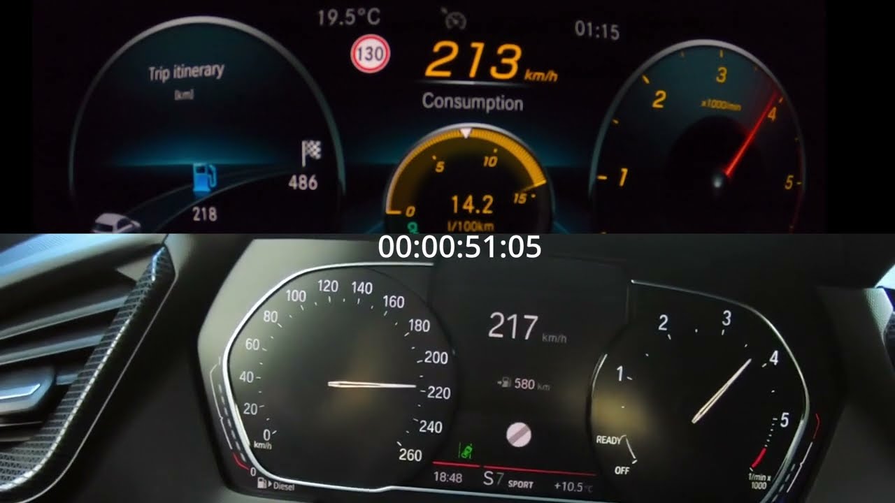 Mercedes A 200d (W177) vs. BMW 118d (F40) | Acceleration Battle (Top Speed)