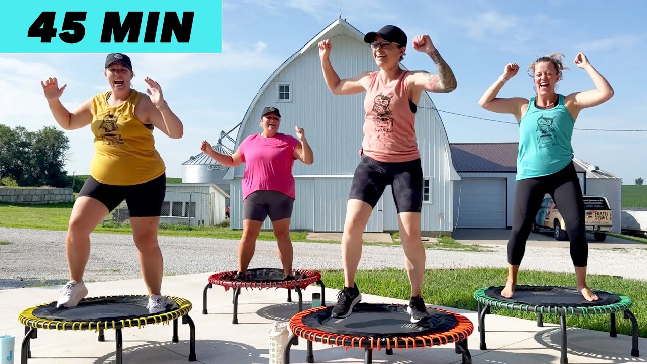 No Talk Rebounder Workout | 45 Minute Low High Brain-Body Challenge To The Beat