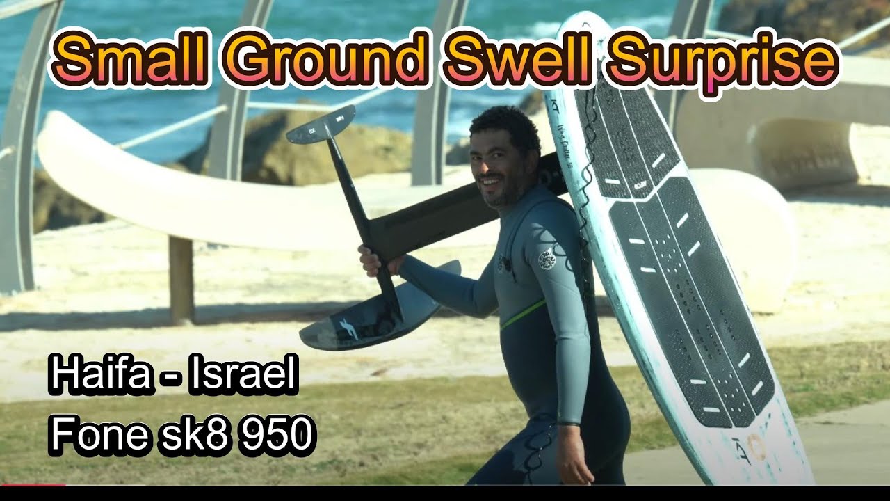 HUNTING SMALL but PERFECT GROUND SWELL - PRONE FOILING - HAIFA ISRAEL - sk8.950 - @foneculture