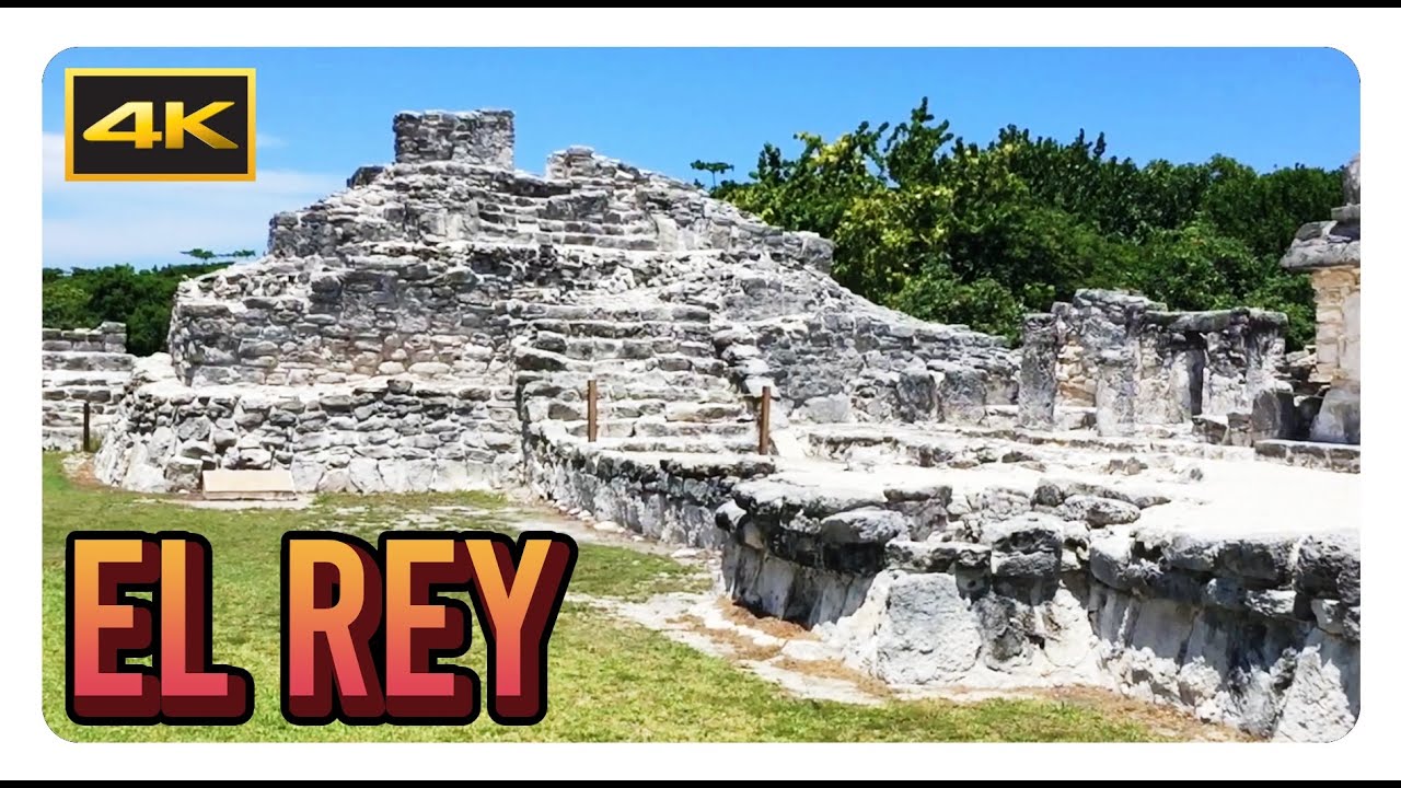 'EL REY' Maya Pyramid, Mexico Cancun 4K Cinematic Footage / Archaeology / Ancient History