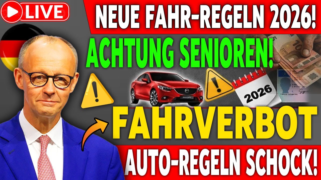 SCHOCK + Neues Fahrgesetz + Ab 28. Januar 2026 + Große Änderungen für Senioren