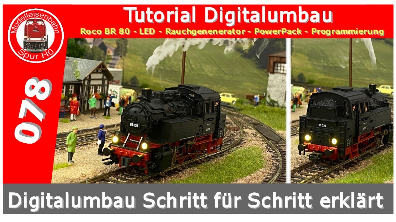 Roco BR80 #63338 LED (SMD) und Dampfgenerator nachrüsten, Programmieren mit Lokprogrammer :-)