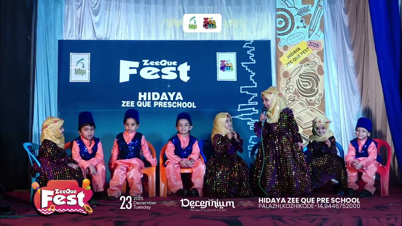 HIDAYA ZEE QUE FEST | ADHKAR by mzq students | Hidaya Zee Que Preschhol,Palazhi