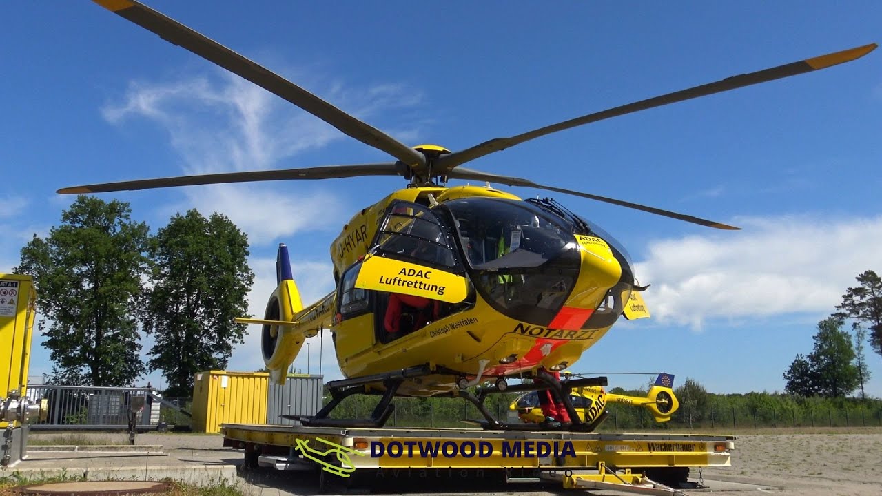 ADAC Luftrettung 🚁 - Christoph Westfalen Airbus H145 Helicopters D-HYAR & D-HYAH - Static shots
