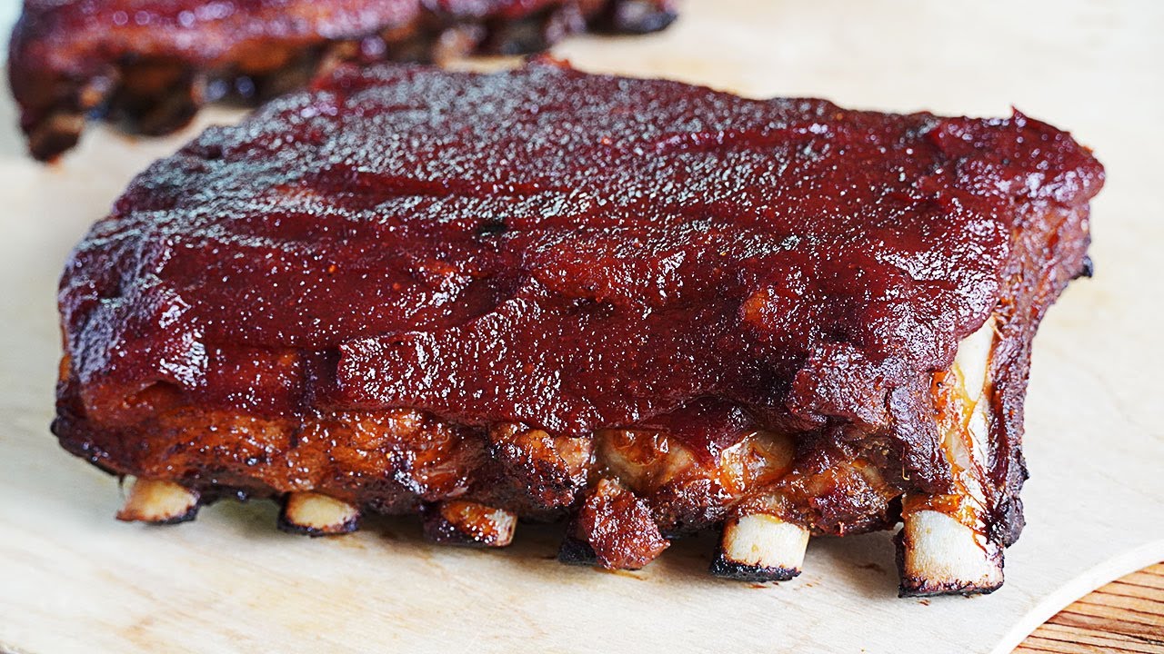 Costillas BBQ al horno con salsa barbacoa CASERA 100%
