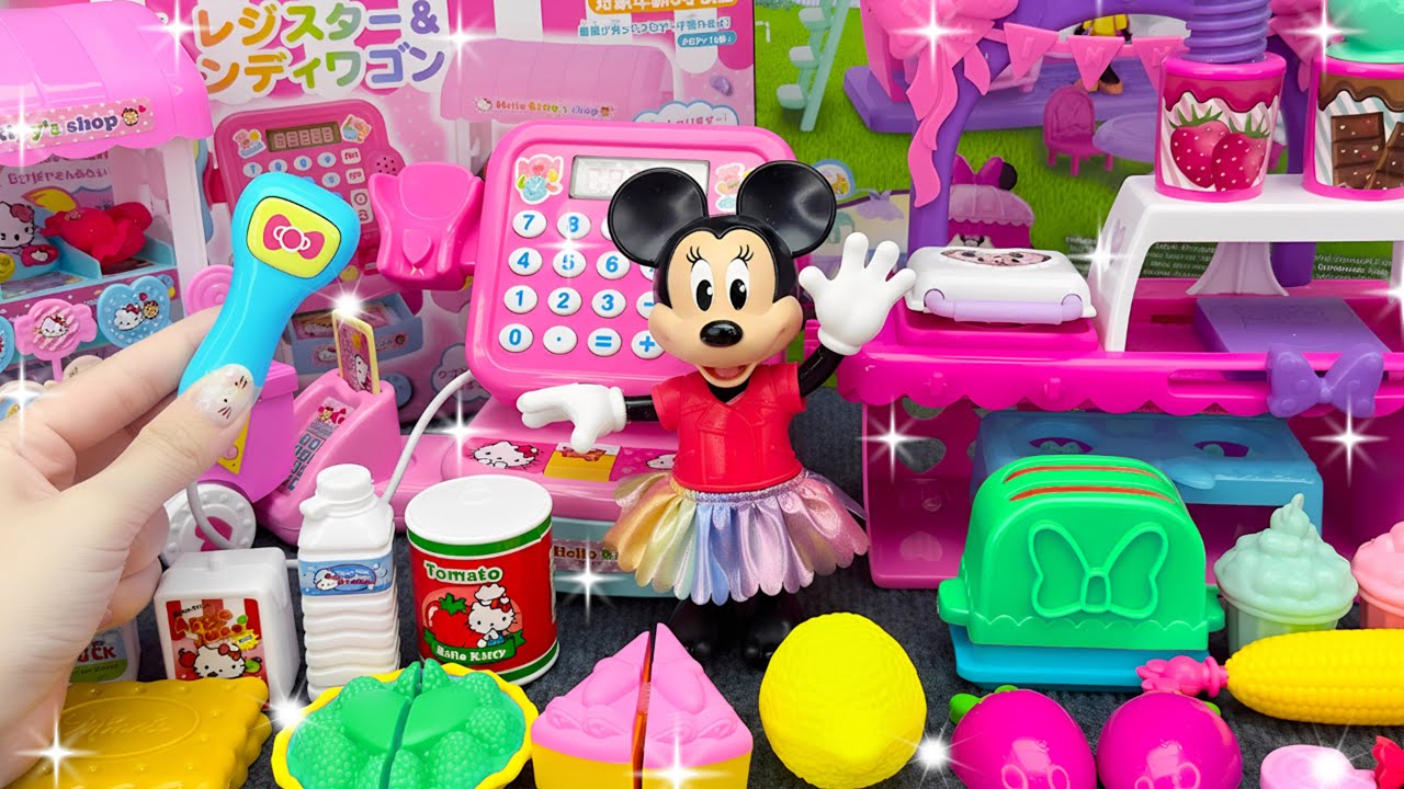 Minnie Mouse 2025🎀Set Unboxing del playset supermercado rosa de Minnie, colección de juguetes Disney