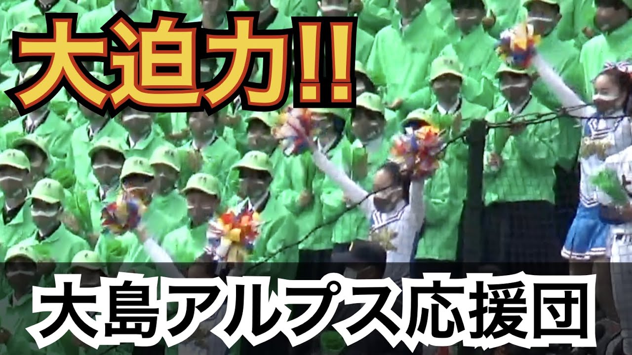 大迫力の大島グリーン！奄美大島から大応援団！甲子園のどよめきがハンパない！大島のアルプススタンド [第94回選抜高校野球]