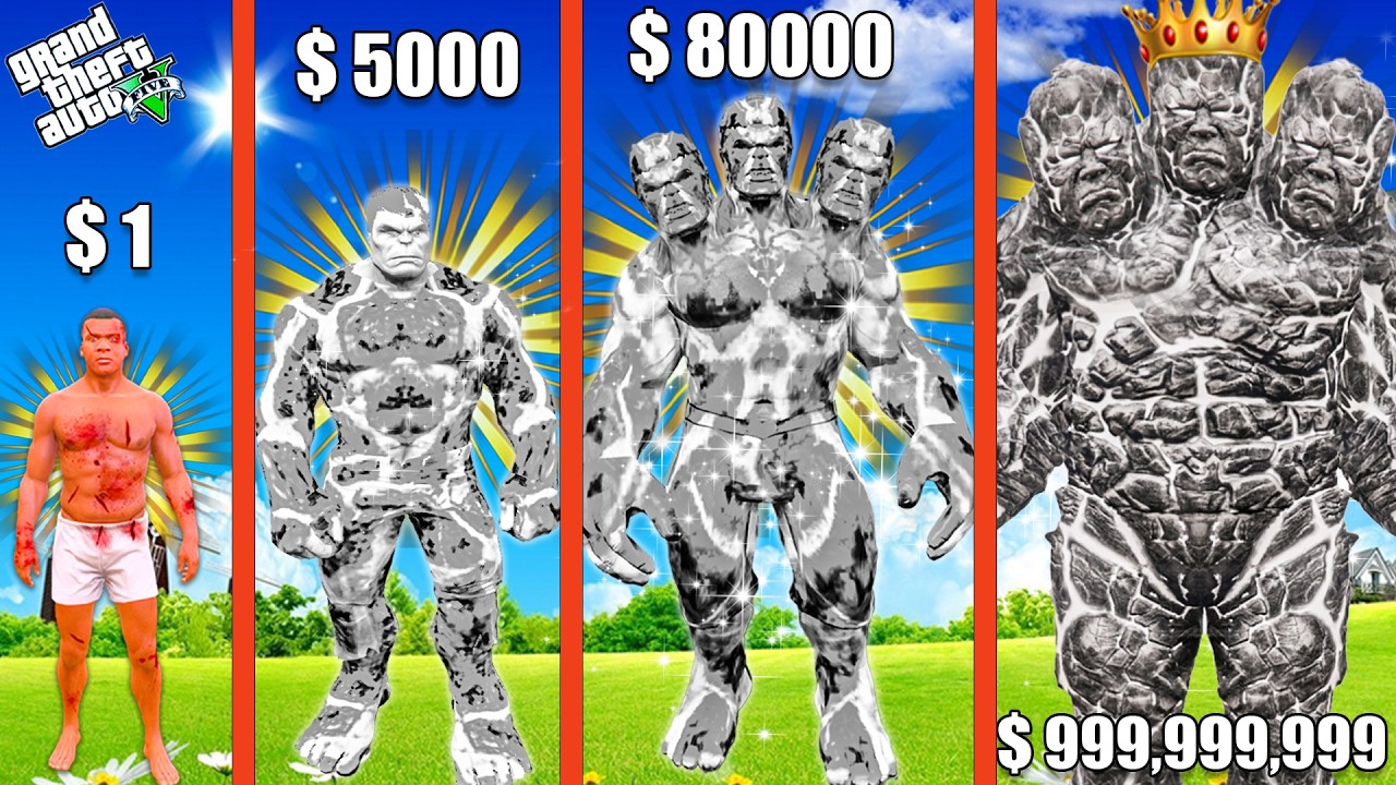 FRANKLIN Growing BIGGEST ALL FATHER BLACK HULK In GTA 5!