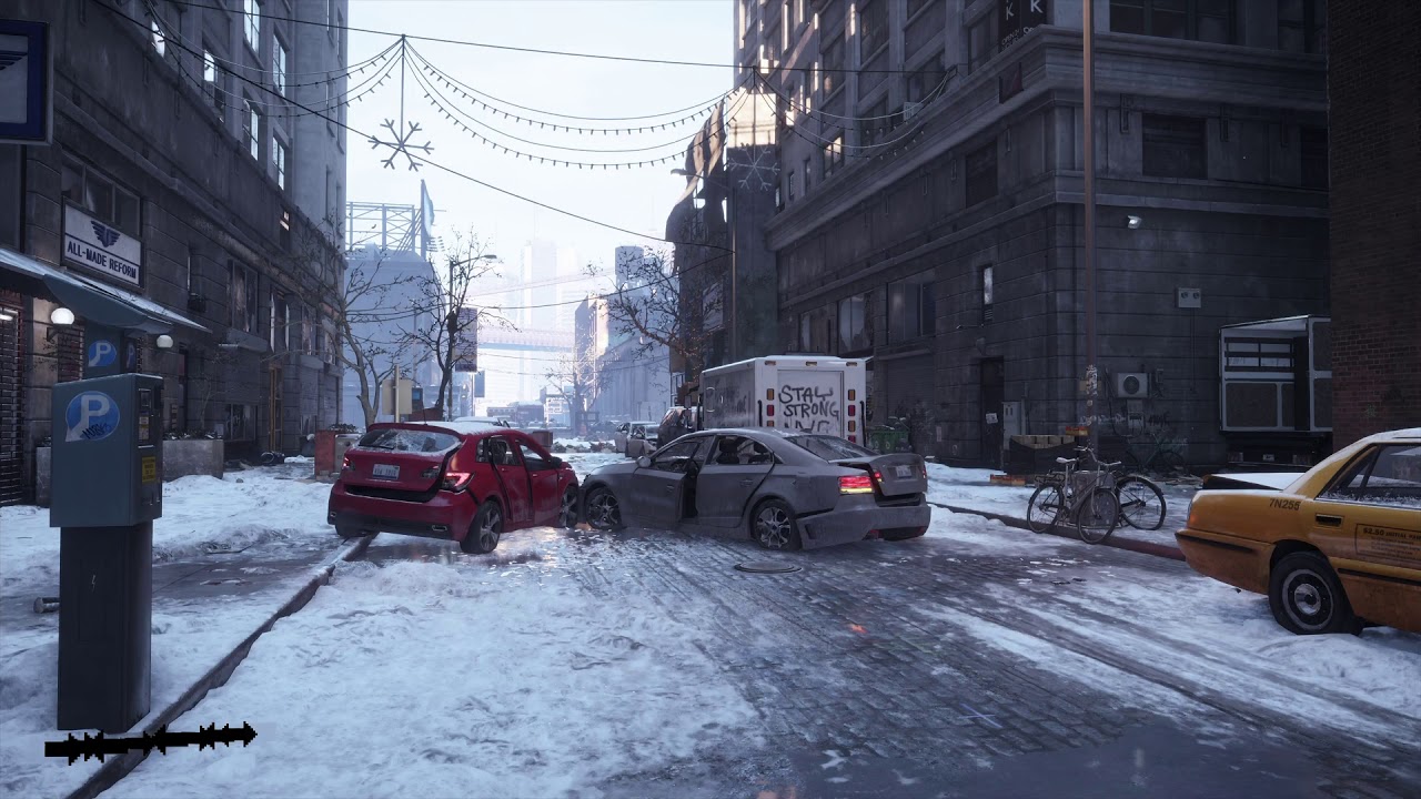 Video Game Ambience Asmr - (The Division) Post Apocalyptic City Street