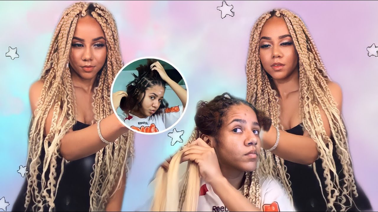 COMO FAZER TRANÇAS COM JUMBO SOZINHA ( Goddess Braids )