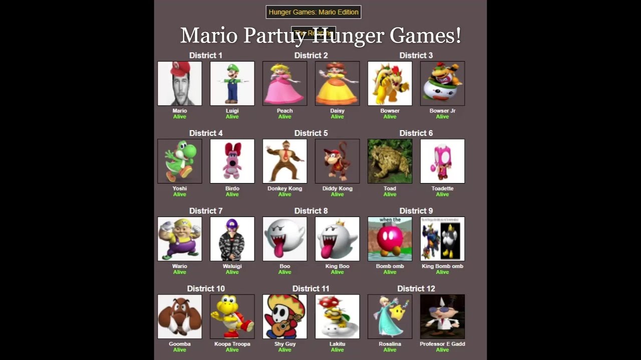 I put Mario characters into the Hunger Games! #Mario #HungerGames