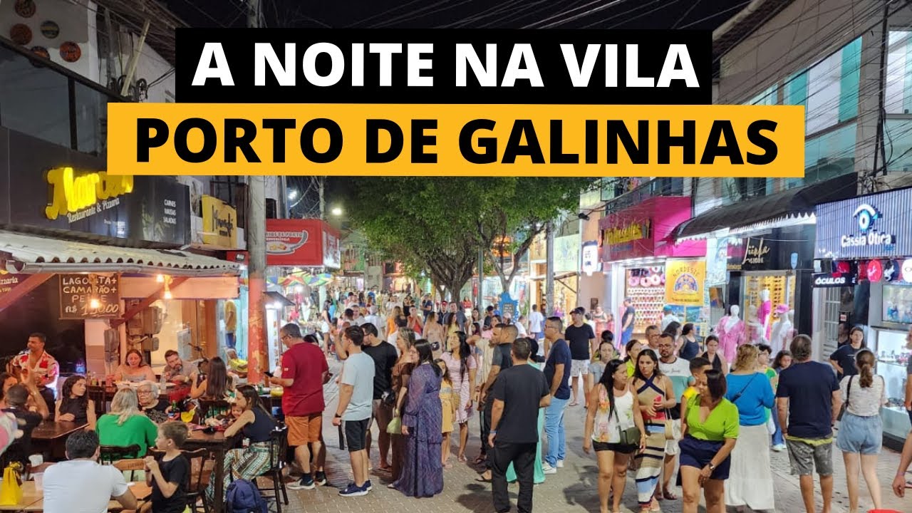 🌟 Encante-se com Porto de Galinhas à Noite: Passeando pelo Animado Calçadão! 🎇
