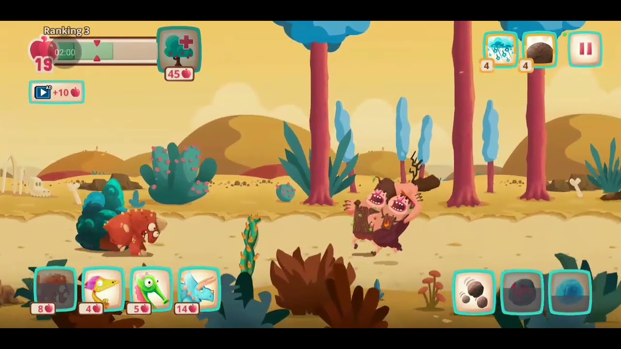 Jogando dino bash