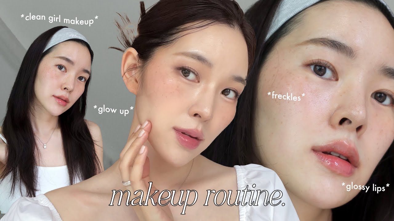 ENG vlog)my everyday makeup routine🤍clean girl makeup, glam makeup vlogs