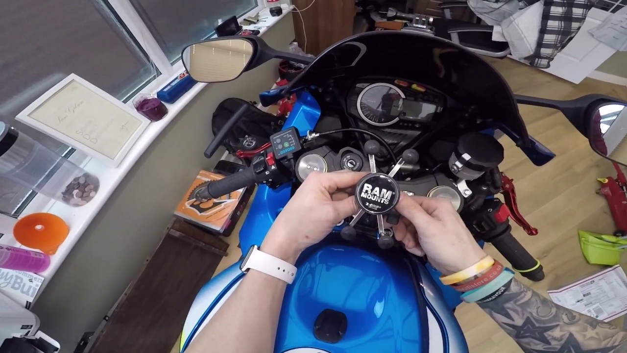 Ram X Grip Mount Install on GSXR 750 L5
