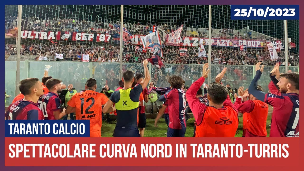 Spettacolare Curva Nord in Taranto-Turris (25.10.2023)