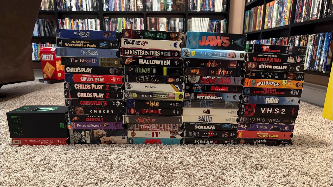 Моя коллекция VHS-фильмов ужасов/Хэллоуина