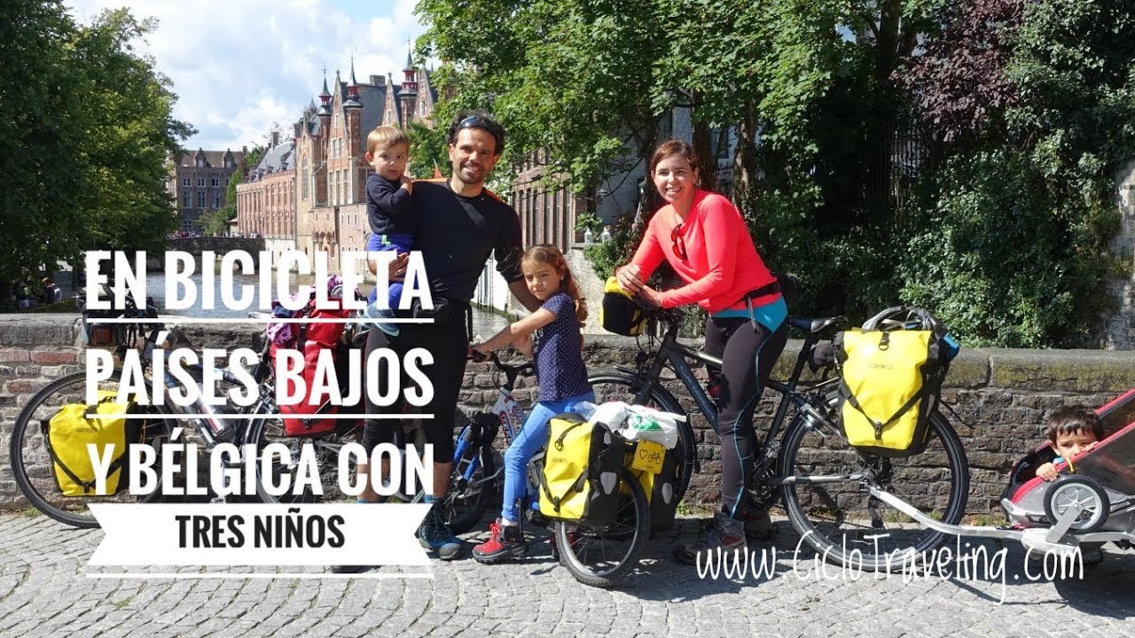 Viajando en bicicleta por Bélgica y los Países Bajos con tres niños