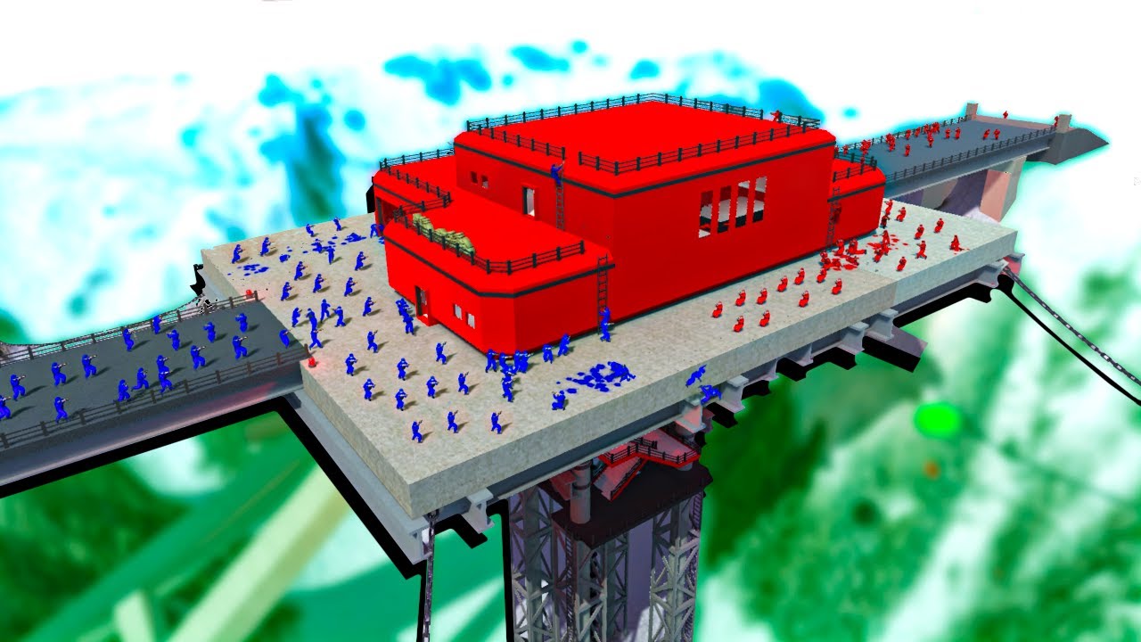 Battle at the Mysterious Bridge Facility on This New Ravenfield Map!