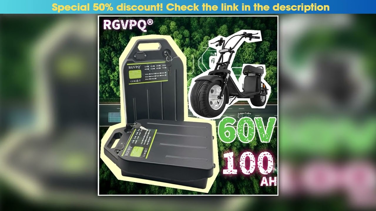 Top Air transportation, 60V20AH-100AH waterproof lithium battery, suitable for 3000W Harley folding
