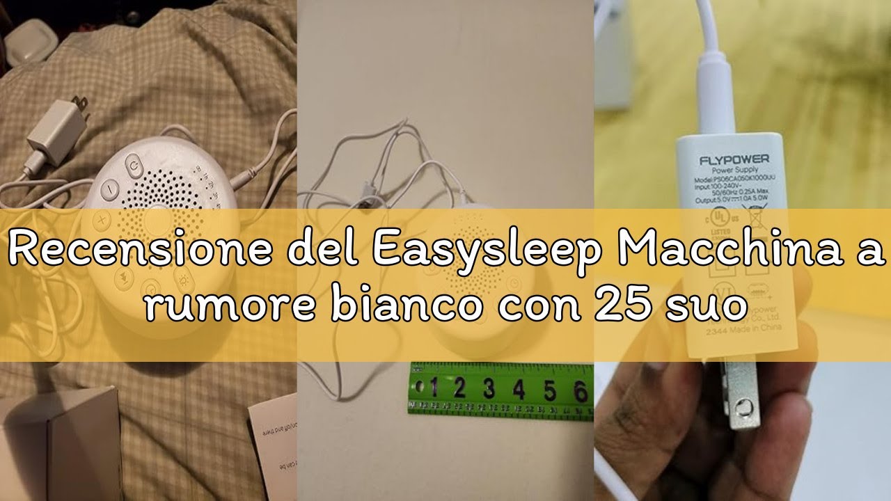 Recensione del Easysleep Macchina a rumore bianco con 25 suoni rilassanti e luci notturne con 32 liv