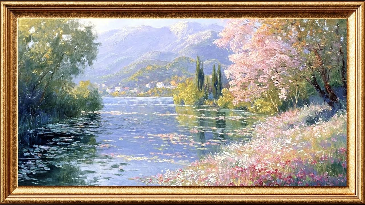 Cherry blossoms | Classic Oil Painting Display | Timeless Art for TV (3 Hours)