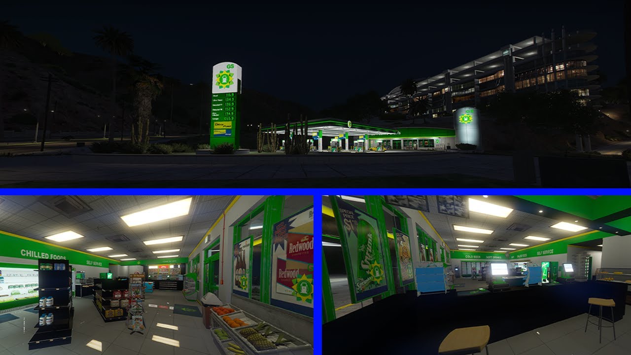 [MLO] Lore Friendly Gas Station Pacific Bluffs GTA V | FIVEM