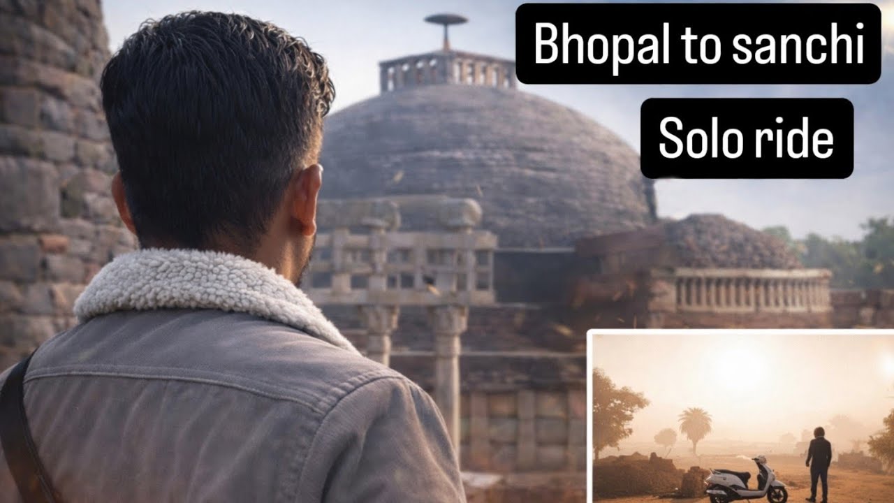 Solo Bike Ride To Sanchi Stupa | Bhopal To Sanchi Travel Vlog 🔥