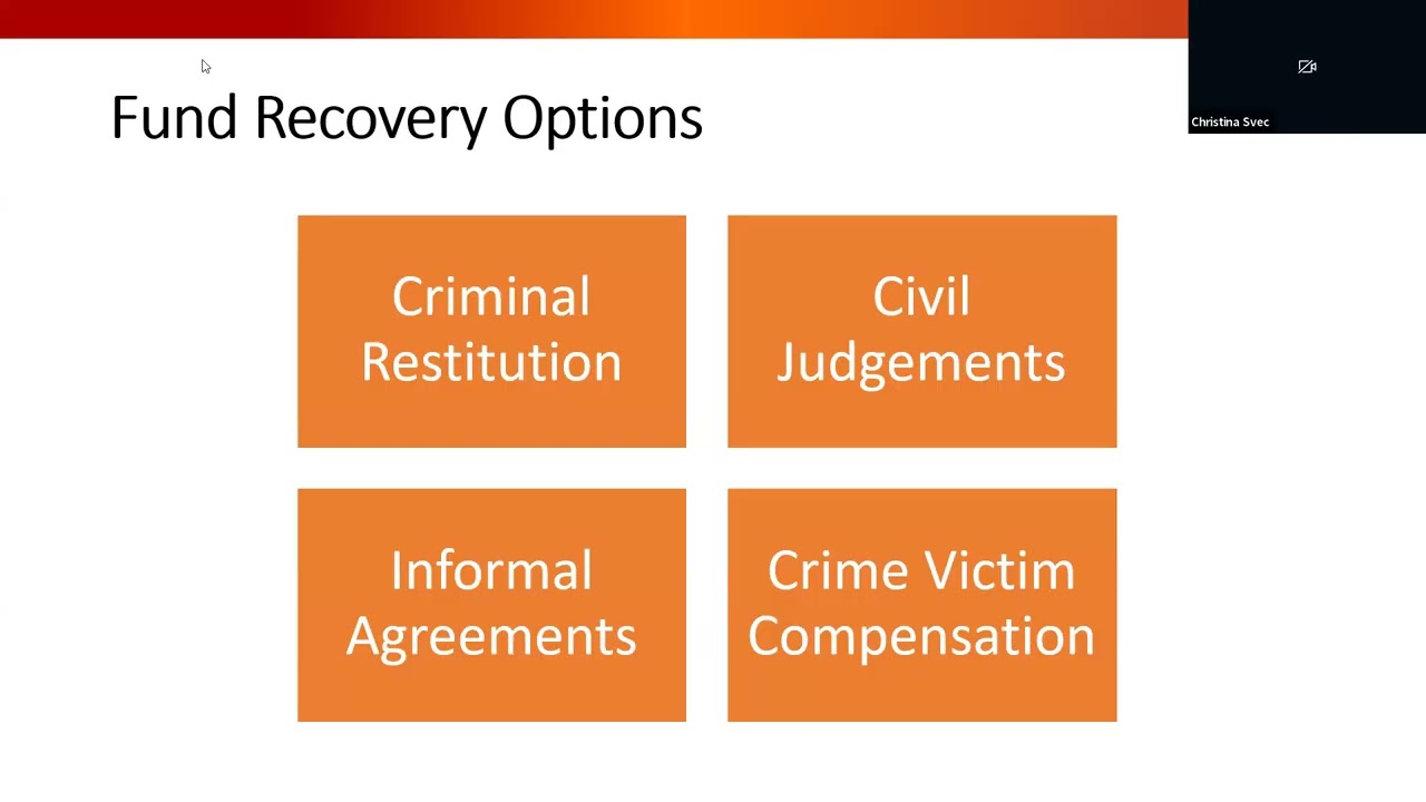 Show Me the Money! E MDT Case Approaches to Recovering Funds (8.12.2025)