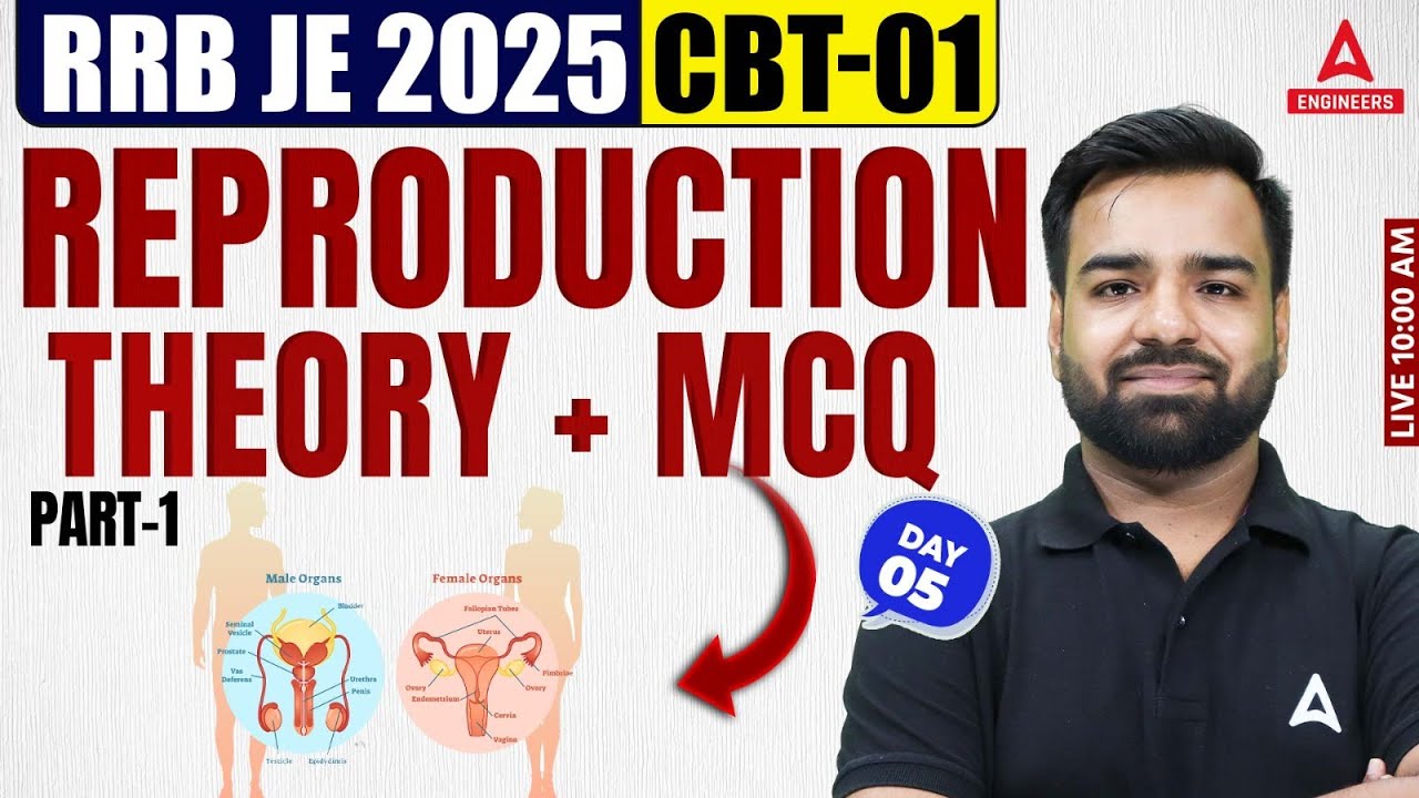 RRB JE 2025 | RRB JE CBT-1 General Science | Reproduction Theory + MCQs | By Deepmani Sir