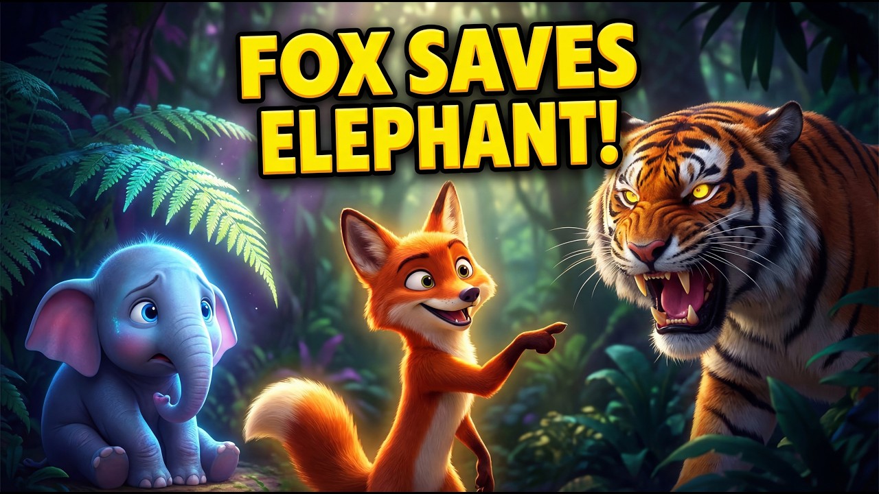 The Fox Who Saved the Baby Elephant  | Jungle Animal Story