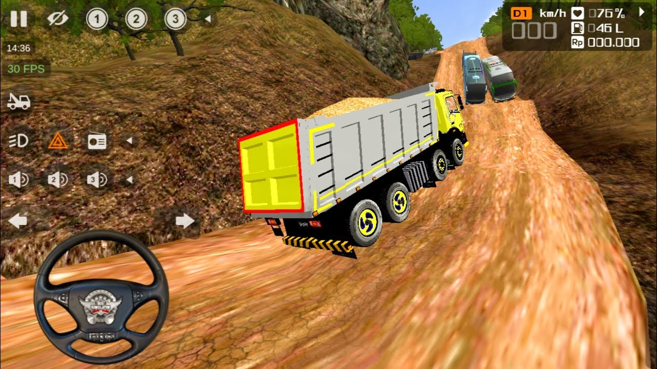 INDIAN BROKEN OFF ROAD 🤨 BHARTH BENZ TIPPER TRUCK DRIVING | BUS SIMULATOR INDONESIA (Part 3) 