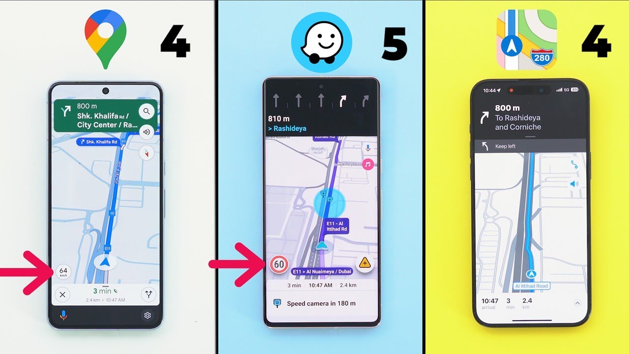 Google Maps против Waze против Apple Maps — за пределами Северной Америки!