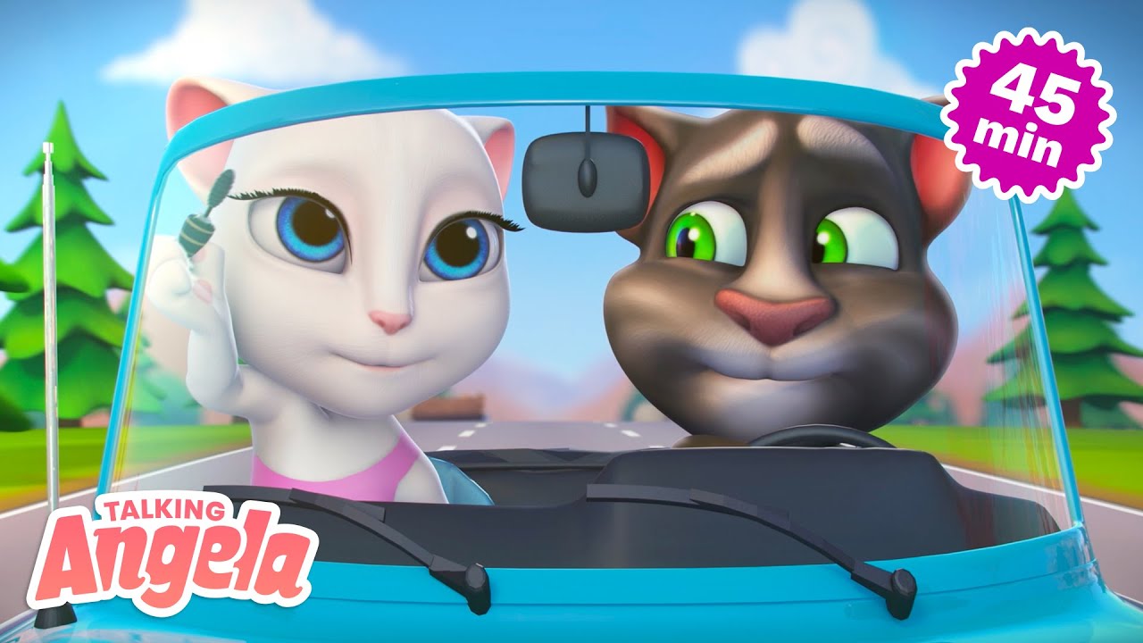 ☀️ Summer Fun at the Beach ☀️ Talking Angela (Shorts Compilation)